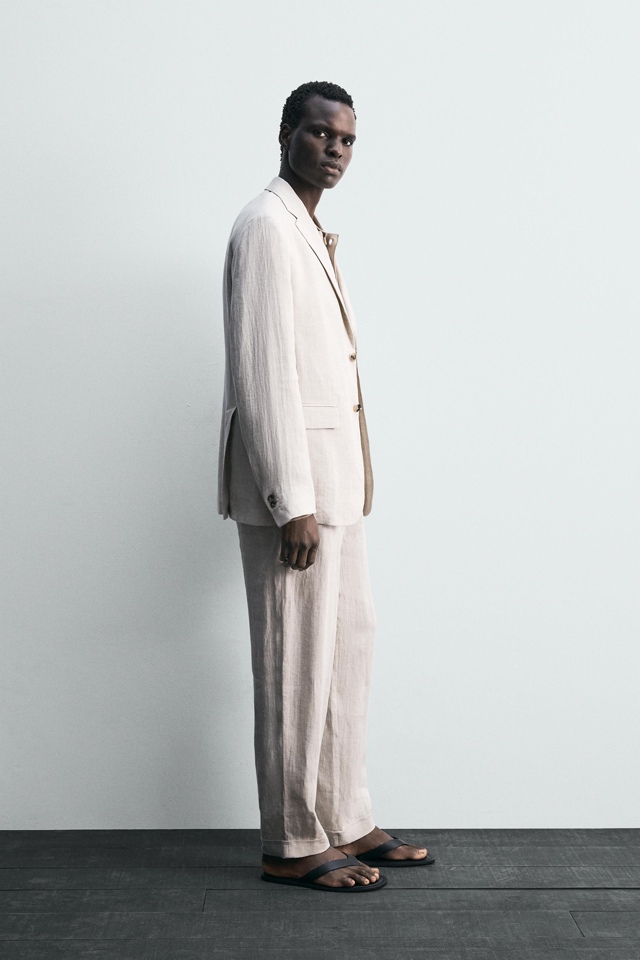 100% LINEN SUIT PANTS